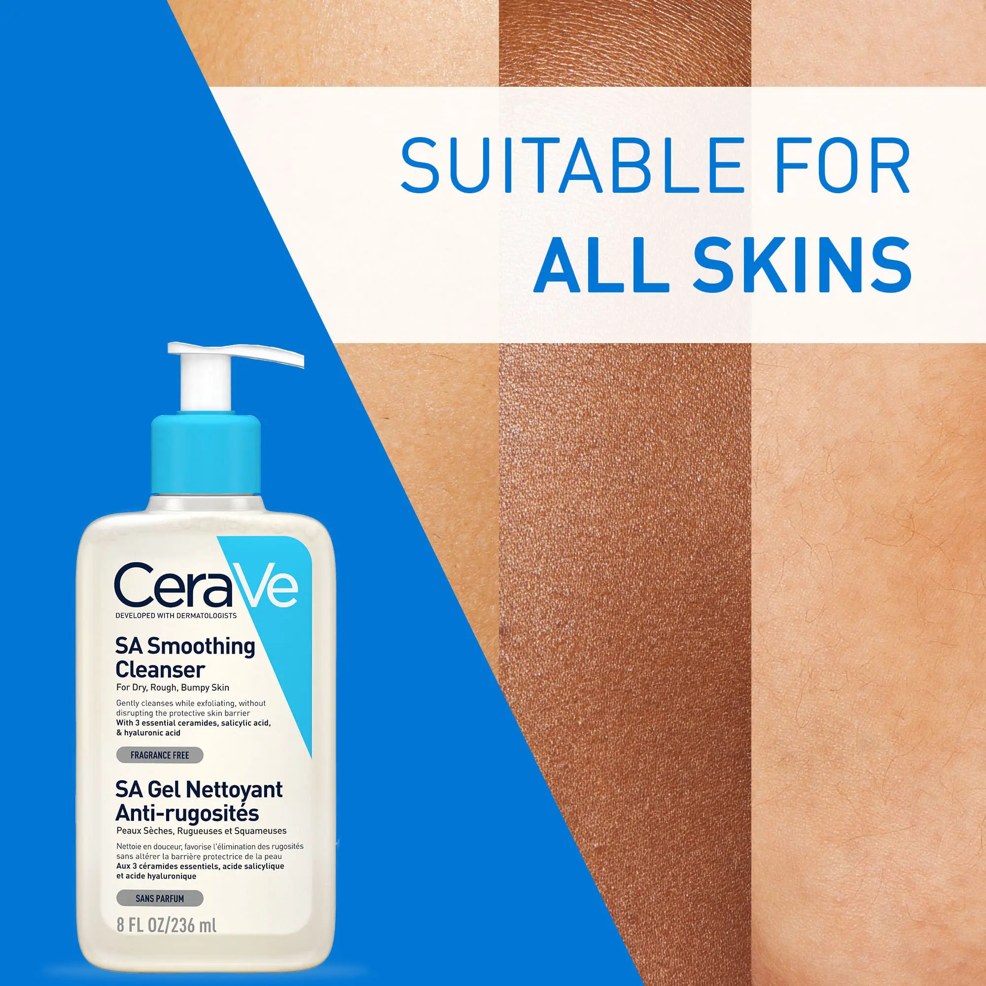 cerave sa smoothing cleanser with ceramides 236ml