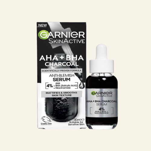 Garnier Aha+Bha Charcoal Anti-Imperfection Serum 30Ml - Image 3