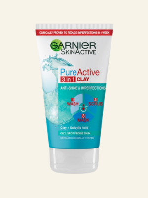 Garnier Pure Active Cleanser 3 in 1 Wash, Scrub, Mask 150ml