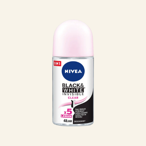 NIVEA Black & White Invisible Clear Anti-Perspirant Roll-On 50ml