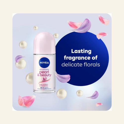 NIVEA Pearl & Beauty Anti-Perspirant Roll-On (Women) - Image 2