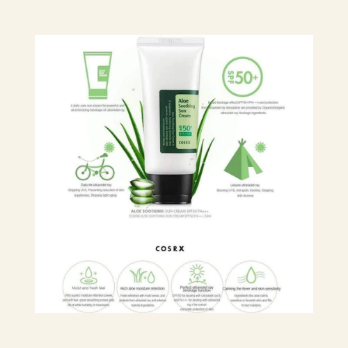 COSRX Aloe Soothing Sun cream SPF50 PA+++ 50Ml - Image 3