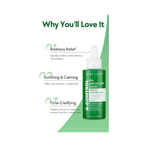 Nineless A-Control 10% Azelaic Acid Serum 30ml - Image 3