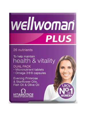 Wellwoman Plus Omega 3-6-9, Dual Pack (28 Tablets / 28 Capsules)